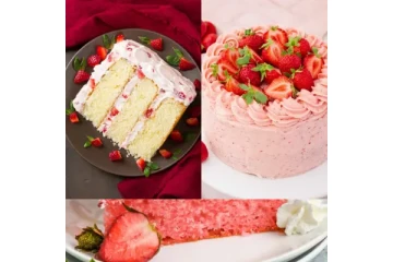 strawberry cake with strawberries
